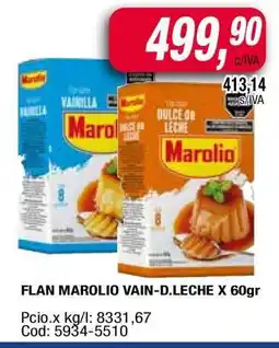Maxiconsumo FLAN MAROLIO VAIN-D.LECHE X 60gr oferta