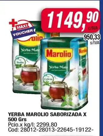 Maxiconsumo Yerba Marolio Saborizada oferta