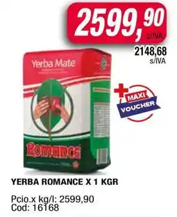Maxiconsumo Yerba Romance X 1 KGR oferta