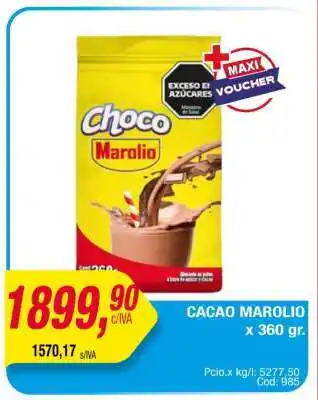 Maxiconsumo CACAO MAROLIO x 360 gr oferta