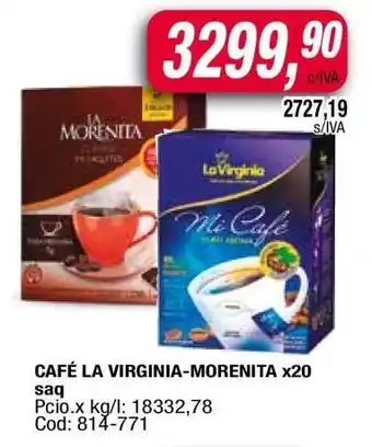 Maxiconsumo CAFÉ LA VIRGINIA-MORENITA x20 saq oferta