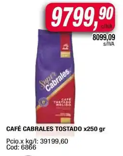 Maxiconsumo CAFÉ CABRALES TOSTADO x250 gr oferta