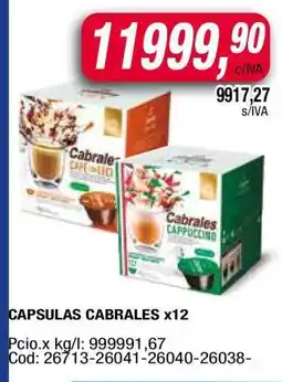 Maxiconsumo CAPSULAS CABRALES x12 oferta