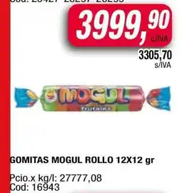 Maxiconsumo GOMITAS MOGUL ROLLO 12X12 gr oferta