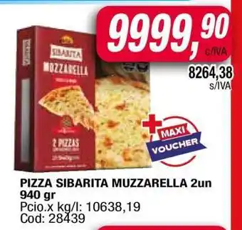 Maxiconsumo PIZZA SIBARITA MUZZARELLA 2un 940 gr oferta