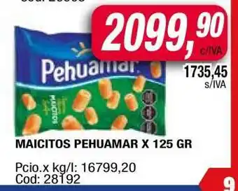 Maxiconsumo Maicitos Pehuamar x 125 gr oferta