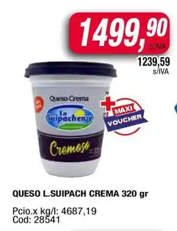 Maxiconsumo QUESO L.SUIPACH CREMA 320 gr oferta