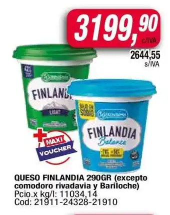 Maxiconsumo QUESO FINLANDIA 290gr oferta