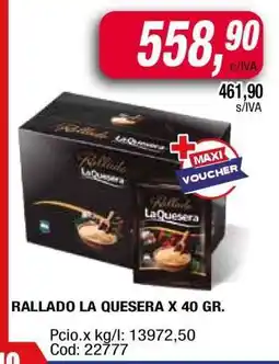 Maxiconsumo RALLADO LA QUESERA X 40 GR oferta