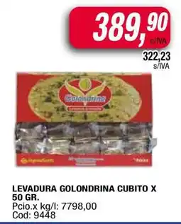 Maxiconsumo LEVADURA GOLONDRINA CUBITO X 50 GR oferta