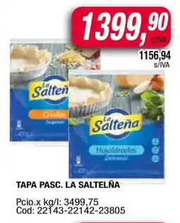 Maxiconsumo TAPA PASC. LA SALTEÑA oferta