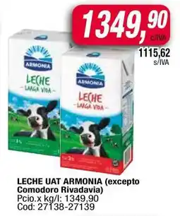 Maxiconsumo LECHE UAT ARMONIA oferta