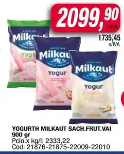 Maxiconsumo YOGURTH MILKAUT SACH.FRUT.VAI oferta