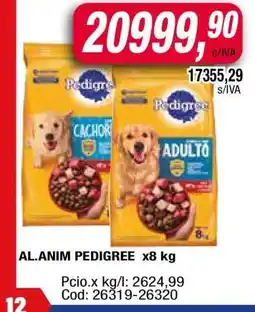Maxiconsumo AL.ANIM PEDIGREE x8 kg oferta
