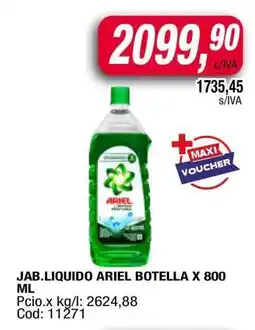 Maxiconsumo JAB.LIQUIDO ARIEL BOTELLA X 800 ML oferta