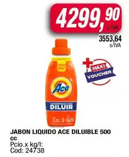 Maxiconsumo JABON LIQUIDO ACE DILUIBLE 500 cc oferta