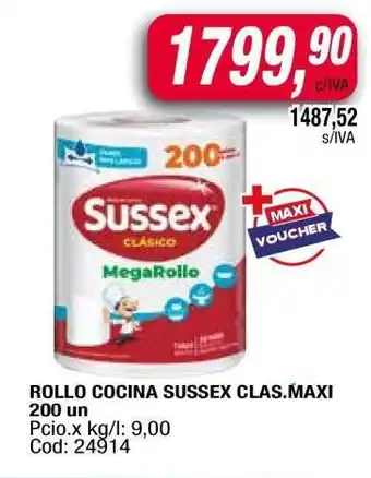 Maxiconsumo ROLLO COCINA SUSSEX CLÁSICO MAXI 200 un oferta