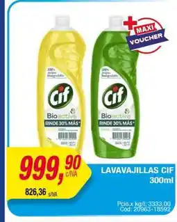 Maxiconsumo LAVAVAJILLAS CIF 300ml oferta
