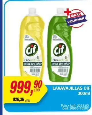Maxiconsumo LAVAVAJILLAS CIF 300ml oferta