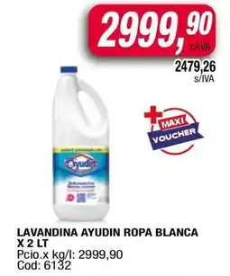 Maxiconsumo Lavandina Ayudin Ropa Blanca x 2 LT oferta