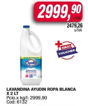 Maxiconsumo Lavandina Ayudin Ropa Blanca x 2 LT oferta