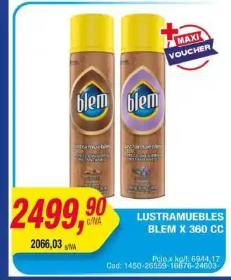 Maxiconsumo Lustramuebles Blem x 360 CC oferta