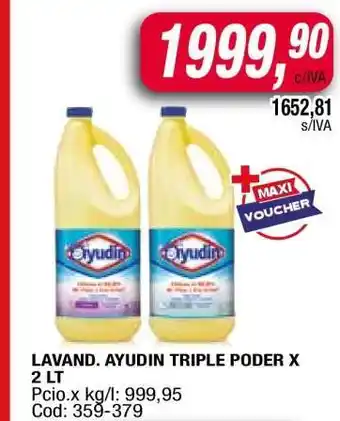 Maxiconsumo LAVAND. AYUDIN TRIPLE PODER X 2 LT oferta