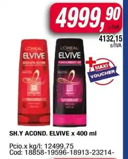 Maxiconsumo SH.Y ACOND. ELVIVE x 400 ml oferta