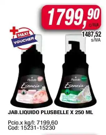 Maxiconsumo JAB.LIQUIDO PLUSBELLE X 250 ML oferta
