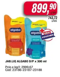 Maxiconsumo JAB.LIQ ALGABO D/P x 300 ml oferta