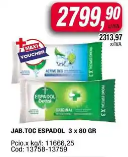 Maxiconsumo JAB.TOC ESPADOL 3 x 80 GR oferta
