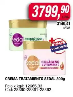 Maxiconsumo CREMA TRATAMIENTO SEDAL 300g oferta