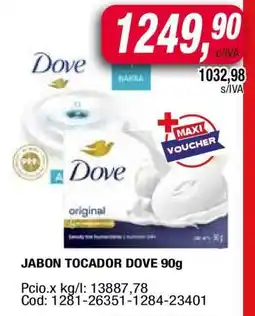 Maxiconsumo JABON TOCADOR DOVE 90g oferta