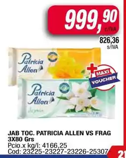 Maxiconsumo JAB TOC. PATRICIA ALLEN VS FRAG 3X80 Grs oferta