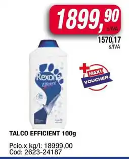 Maxiconsumo TALCO EFFICIENT 100g oferta