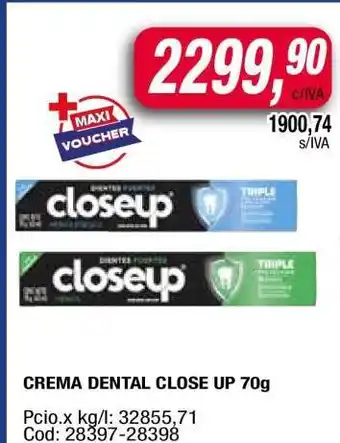 Maxiconsumo CREMA DENTAL CLOSE UP 70g oferta