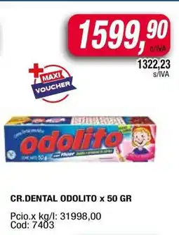 Maxiconsumo CR.DENTAL ODOLITO x 50 GR oferta