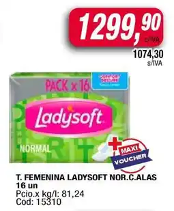 Maxiconsumo T. FEMENINA LADYSOFT NOR.C.ALAS oferta