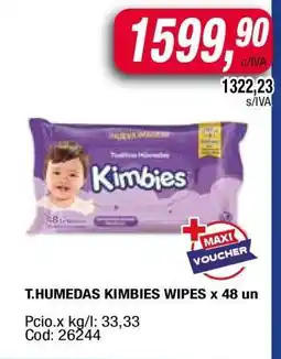 Maxiconsumo T. HUMEDAS KIMBIES WIPES x 48 un oferta