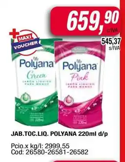 Maxiconsumo JAB.TOC.LIQ. POLYANA 220ml d/p oferta