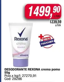 Maxiconsumo DESODORANTE REXONA crema pomo 55g oferta