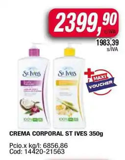 Maxiconsumo CREMA CORPORAL ST IVES 350g oferta