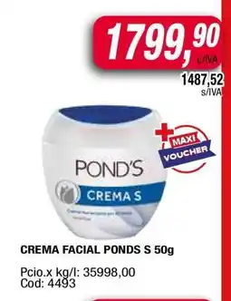 Maxiconsumo CREMA FACIAL PONDS S 50g oferta