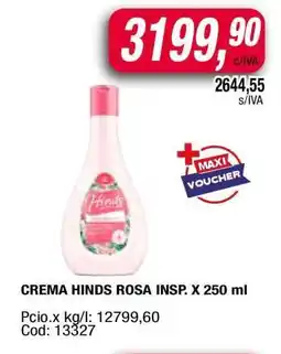 Maxiconsumo CREMA HINDS ROSA INSP x 250 ml oferta