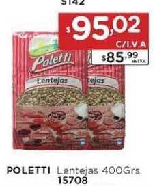 Hipermay Poletti Lentejas 400grs oferta