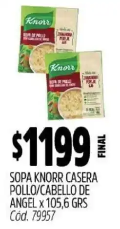 Supermercados Yaguar Knorr sopa casera pollo/cabello de angel oferta