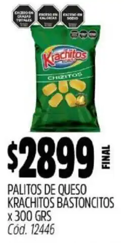 Supermercados Yaguar Krachitos bastoncitos palitos de queso oferta