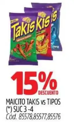 Supermercados Yaguar Takis vs tipos maicito oferta