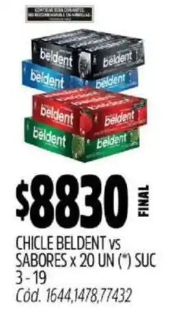 Supermercados Yaguar Chicle beldent vs sabores oferta
