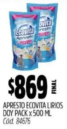 Supermercados Yaguar Apresto ecovita lirios doy pack oferta